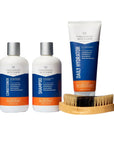 Hair Care regimen and hair brush for men with textured hair