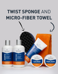 Men's Wash & Style 7-pc Set with Twist Sponge: Sculpt Your Style, Pamper Your Scalp, Hydrate Your Hair